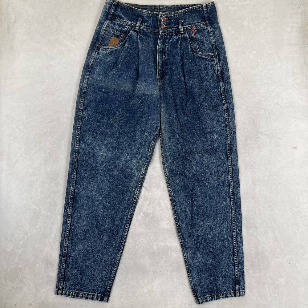 Vintage Bugle Boy Jeans Mens 33x32 Blue Relaxed Tapered Denim Stone Wash 90s